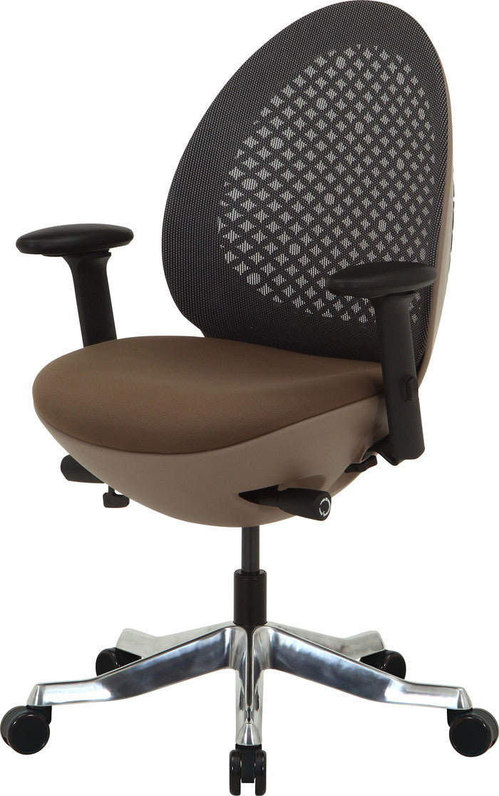 OVOチェア 肘付き BK TYJAVP ブラック 幅660×奥行655×高さ980?1075mm fj-37922の画像