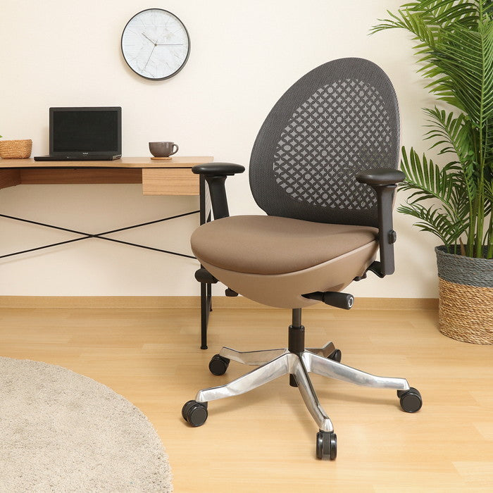 OVOチェア 肘付き BK TYJAVP ブラック 幅660×奥行655×高さ980?1075mm fj-37922の画像