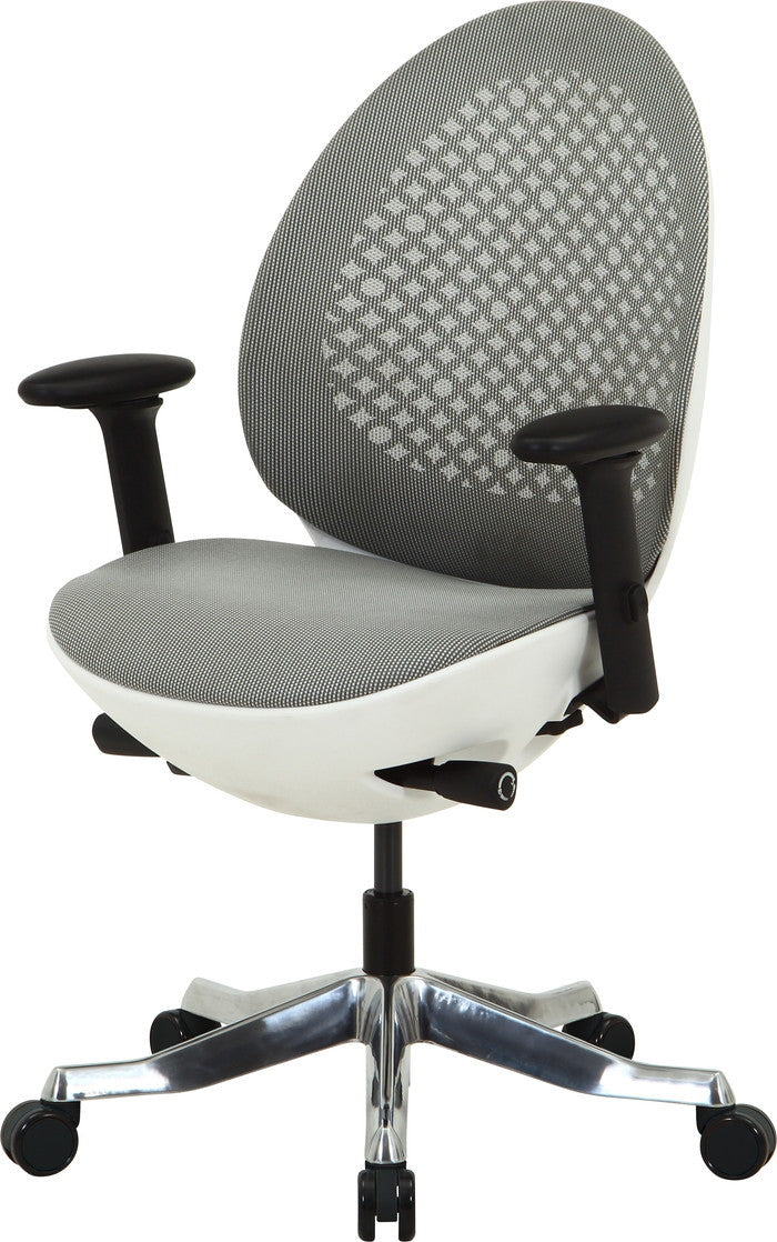 OVOチェア 肘付き WH PYJAVP ホワイト 幅660×奥行655×高さ980?1075mm fj-37923の画像