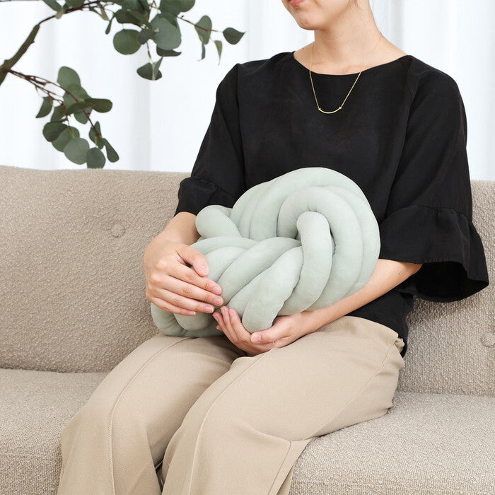 ラウンドクッション チャンキー 34×34cm GR 完成品 W340×D340×H100mm 0.65kg fj-37934の画像