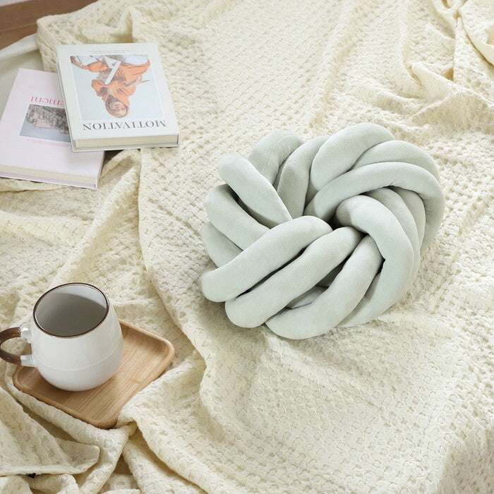 ラウンドクッション チャンキー 34×34cm GR 完成品 W340×D340×H100mm 0.65kg fj-37934の画像