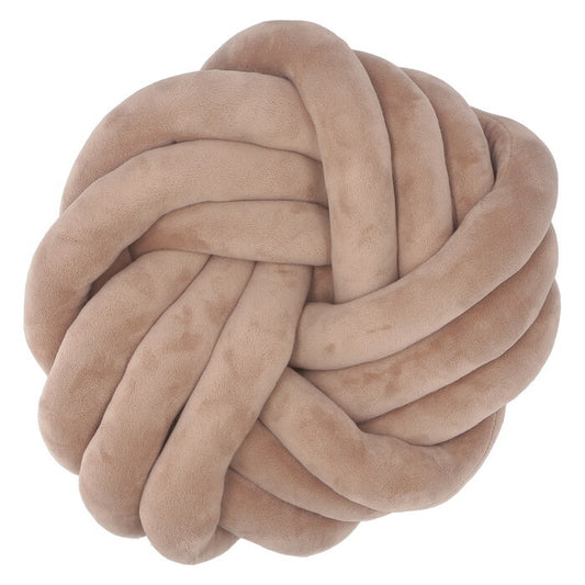 ラウンドクッション チャンキー 34×34cm BR 完成品 W340×D340×H100mm 0.65kg fj-37935の画像