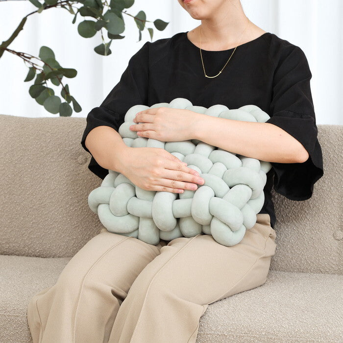 スクエアクッション チャンキー 34×34cm GR 完成品 W340×D340×H120mm 1kg fj-37937の画像