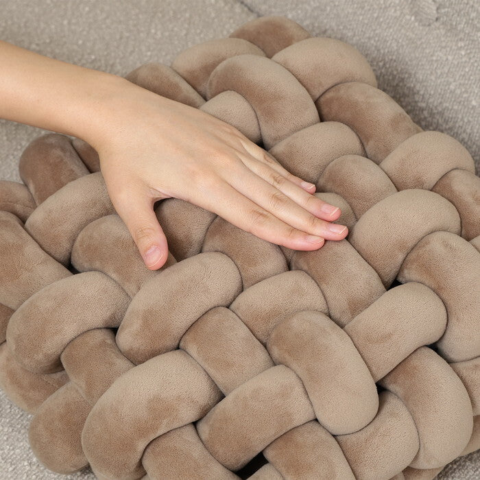 スクエアクッション チャンキー 34×34cm BR 完成品 W340×D340×H120mm 1kg fj-37938の画像