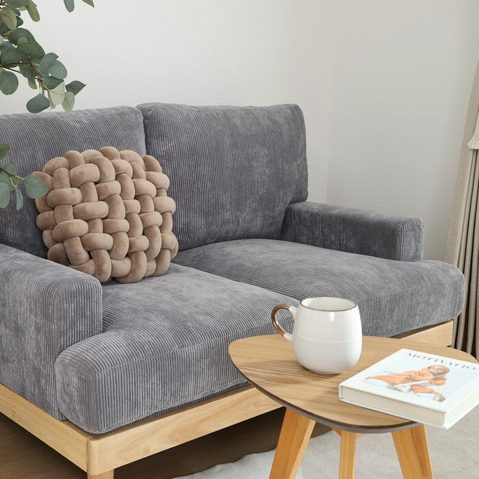 スクエアクッション チャンキー 34×34cm BR 完成品 W340×D340×H120mm 1kg fj-37938の画像