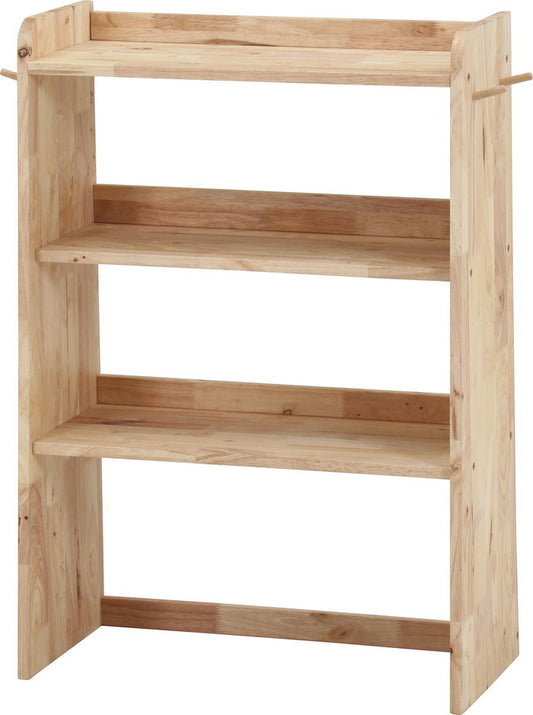 NS 壁面収納ユニット トップ3段シェルフ 4860-6 ナチュラル 幅700×奥行340×高さ1000mm fj-38394の画像