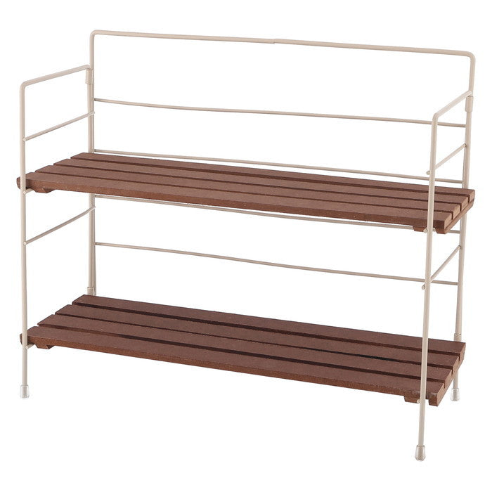 折りたたみ ラック フォールディング ラック リーブル ワイド IV 15402 アイボリー 幅350×奥行140×高さ290 fj-38498の画像