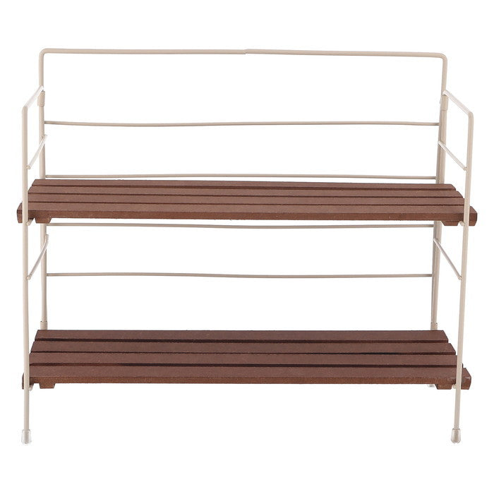 折りたたみ ラック フォールディング ラック リーブル ワイド IV 15402 アイボリー 幅350×奥行140×高さ290 fj-38498の画像