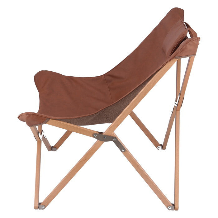 ラウンジチェア フロート BR ブラウン 組立品 W780×D860×H920mm 5.8kg fj-38531の画像
