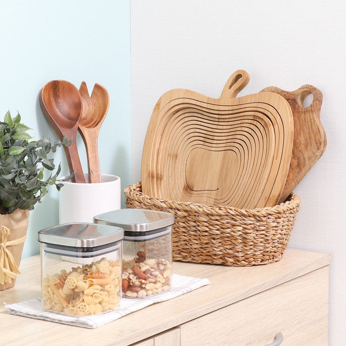 りんごバスケットM 28681 ナチュラル 幅270×奥行230×高さ300 fj-38534の画像