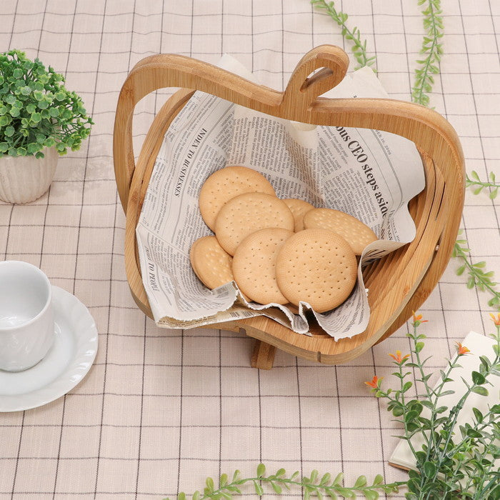 りんごバスケットM 28681 ナチュラル 幅270×奥行230×高さ300 fj-38534の画像