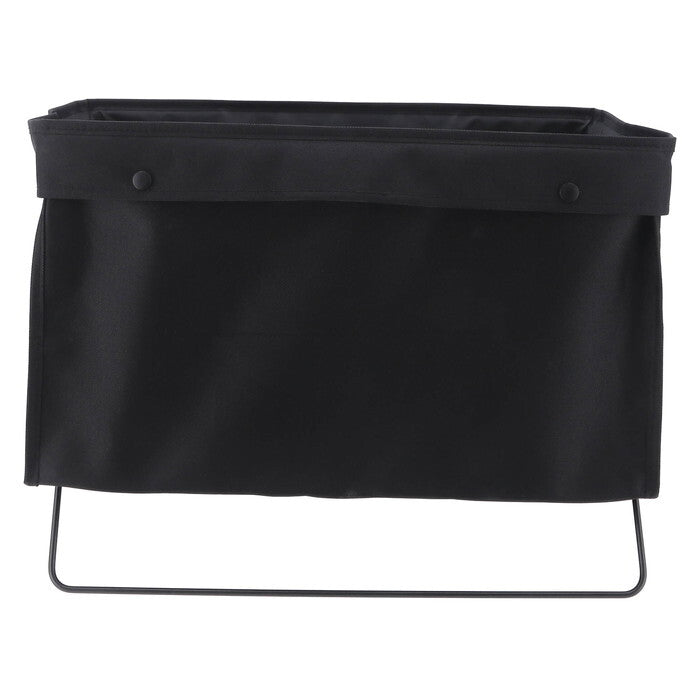 折りたためる 荷物収納 バスケット ブラック 完成品 W430×D30-240×H320-410mm 0.72kg fj-38632の画像
