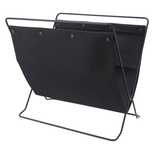 折りたためる 荷物収納 スタンド ブラック 完成品 W355×D75-290×H315-390mm 0.62kg fj-38634の画像