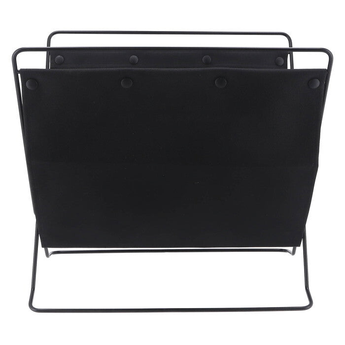 折りたためる 荷物収納 スタンド ブラック 完成品 W355×D75-290×H315-390mm 0.62kg fj-38634の画像