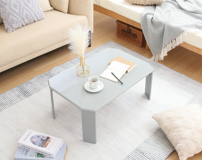 UVローテーブル ルーチェ 75ライトグレー 428C 6310MDF-LUCE75 ライトグレｰ 幅750×奥行500×高さ320mm fj-38706の画像