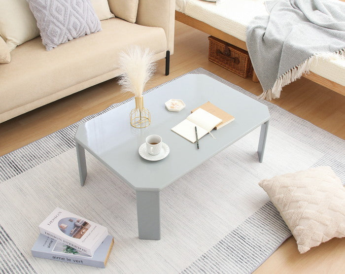 UVローテーブル ルーチェ 90ライトグレー 428C 6310MDF-LUCE90 ライトグレｰ 幅900×奥行600×高さ320mm fj-38707の画像