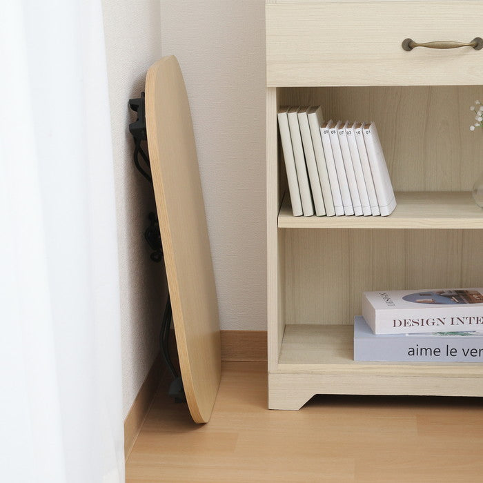 ねこ脚テーブル 6048 ナチュラル 木目 ナチュラル 幅600×奥行480×高さ315mm fj-38714の画像