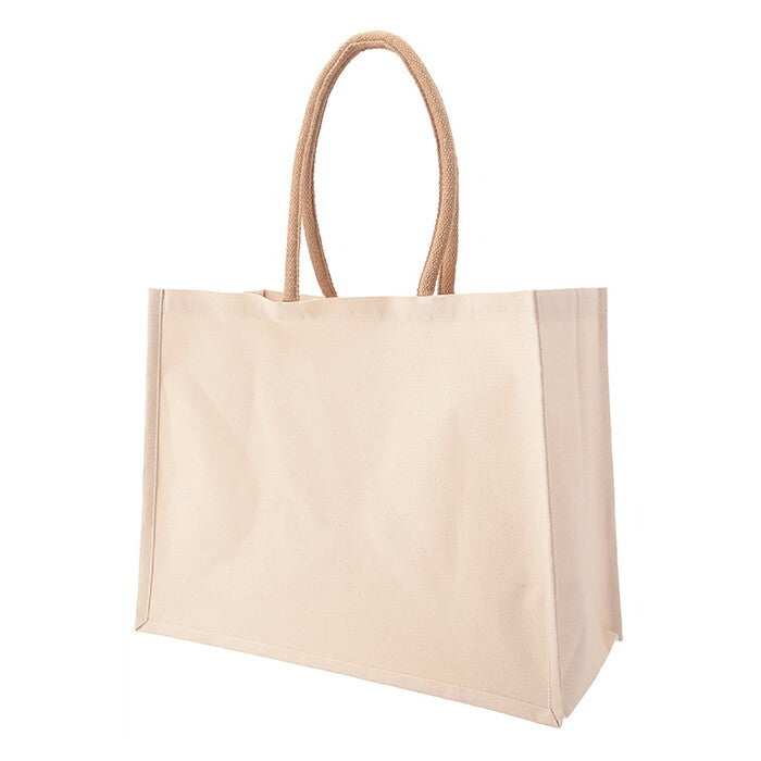 コットンバッグ L NA 完成品 W460×D220×H365mm 0.26kg fj-38721の画像