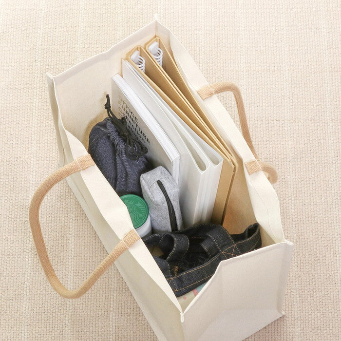 コットンバッグ L NA 完成品 W460×D220×H365mm 0.26kg fj-38721の画像