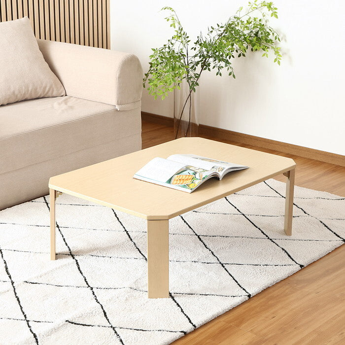 ローテーブル UVモダンローテーブル エルフ ホワイトオーク 90x60 完成品 W900×D600×H317mm 8.8kg fj-38825の画像