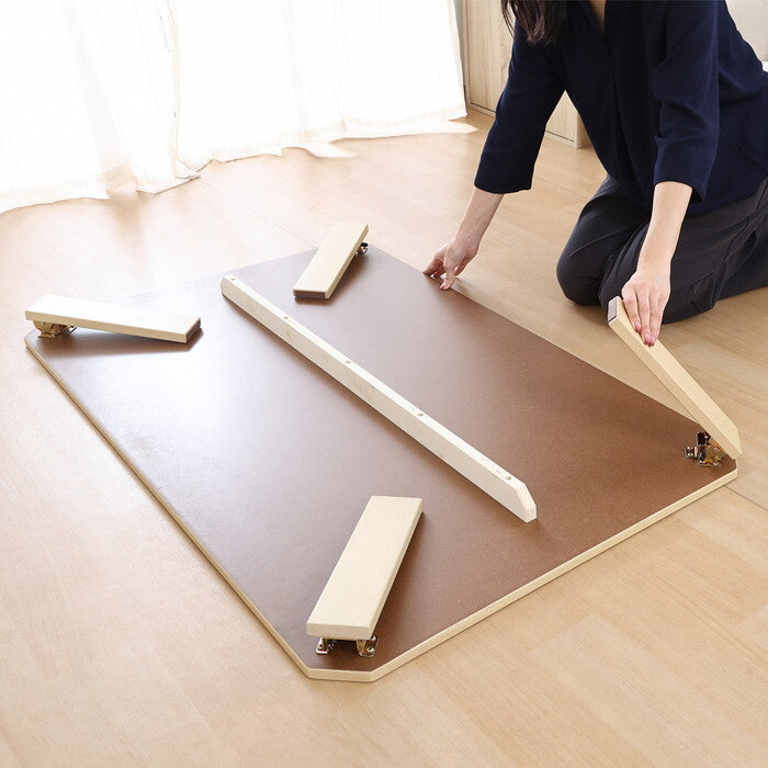 ローテーブル UVモダンローテーブル エルフ ホワイトオーク 120x75 完成品 W1200×D750×H317mm 14kg fj-38827の画像