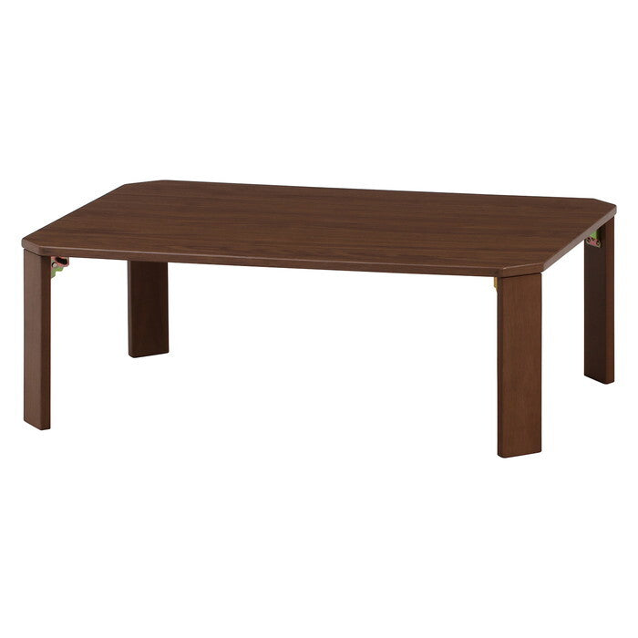ローテーブル UVモダンローテーブル Latte ウォルナット 90x60 完成品 W900×D600×H317mm 8.8kg fj-38828の画像