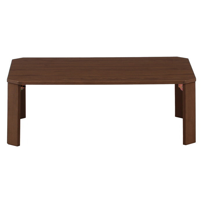 ローテーブル UVモダンローテーブル Latte ウォルナット 90x60 完成品 W900×D600×H317mm 8.8kg fj-38828の画像