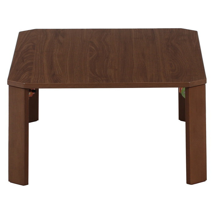 ローテーブル UVモダンローテーブル Latte ウォルナット 90x60 完成品 W900×D600×H317mm 8.8kg fj-38828の画像