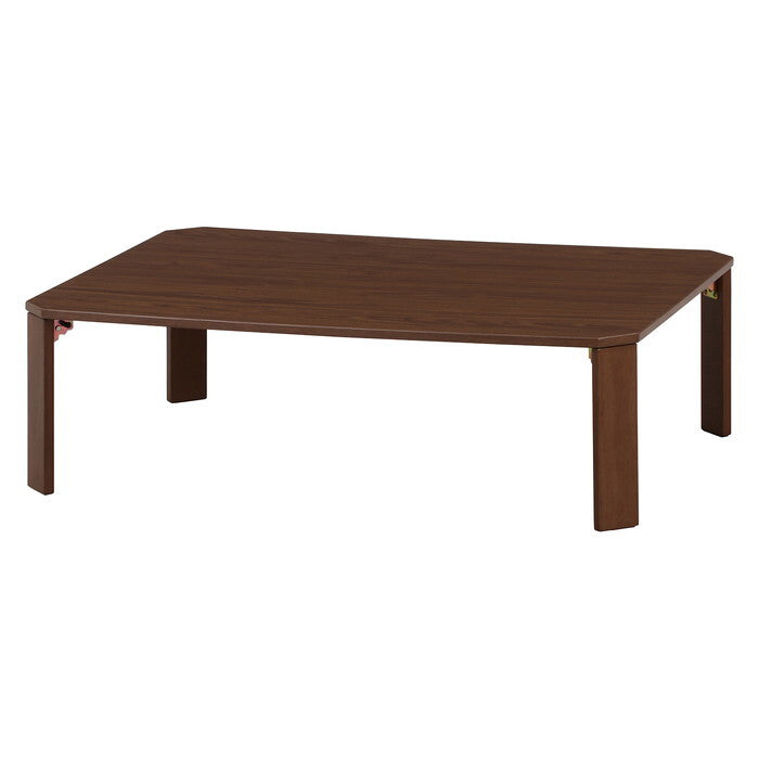 ローテーブル UVモダンローテーブル Latte ウォルナット 105x75 完成品 W1050×D750×H317mm 12.2kg fj-38829の画像