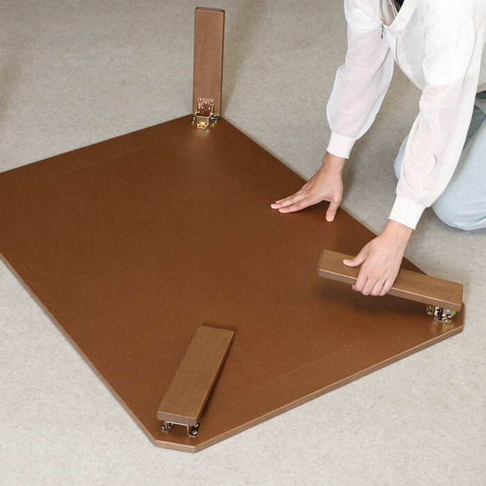 ローテーブル UVモダンローテーブル Latte ウォルナット 105x75 完成品 W1050×D750×H317mm 12.2kg fj-38829の画像