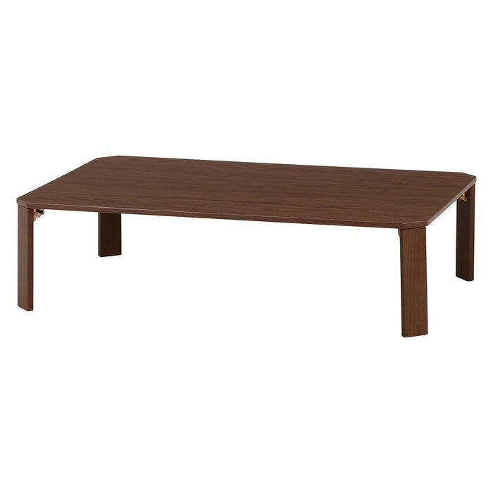 ローテーブル UVモダンローテーブル Latte ウォルナット 120x75 完成品 W1200×D750×H317mm 14kg fj-38830の画像