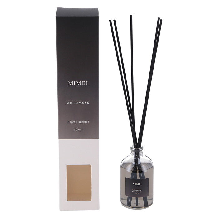 ディフューザー ミメイ 100ml WHITEMUSK ホワイトムスク 完成品 W50×D50×H100mm 0.24kg fj-38981の画像