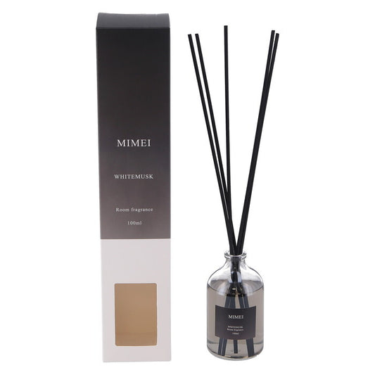 ディフューザー ミメイ 100ml WHITEMUSK ホワイトムスク 完成品 W50×D50×H100mm 0.24kg fj-38981の画像