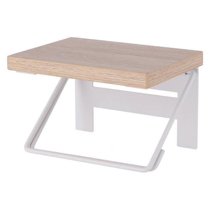 トイレットペーパー ホルダー 1ロール NA×WH ナチュラル×ホワイト 幅140×奥行100×高さ90 fj-38993の画像