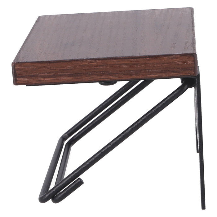 トイレットペーパーホルダー 1ロール BR×BK ブラウン×ブラック 完成品 W140×D100×H90mm 0.39kg fj-38994の画像
