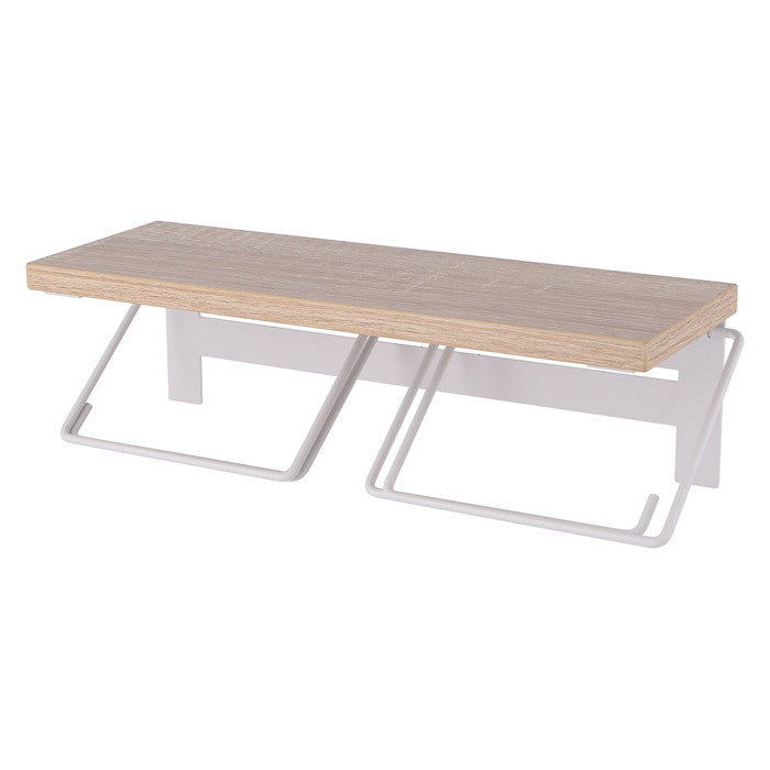 トイレットペーパー ホルダー 2ロール NA×WH ナチュラル×ホワイト 幅300×奥行100×高さ90 fj-38995の画像