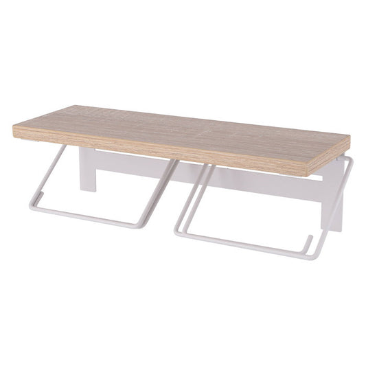 トイレットペーパー ホルダー 2ロール NA×WH ナチュラル×ホワイト 幅300×奥行100×高さ90 fj-38995の画像