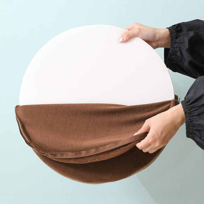 シートクッション Foamy 低反発 円形 サークル BR 29503 ブラウン 完成品 W 0mm 0.285kg fj-39073の画像