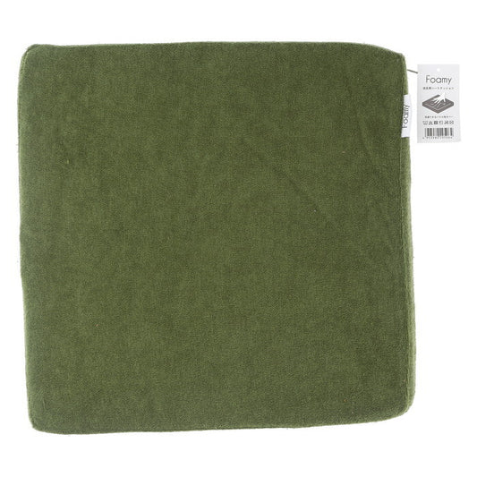 シートクッション Foamy 低反発 四角 スクエア KHA 29506 カーキ 完成品 W 0mm 0.345kg fj-39076の画像