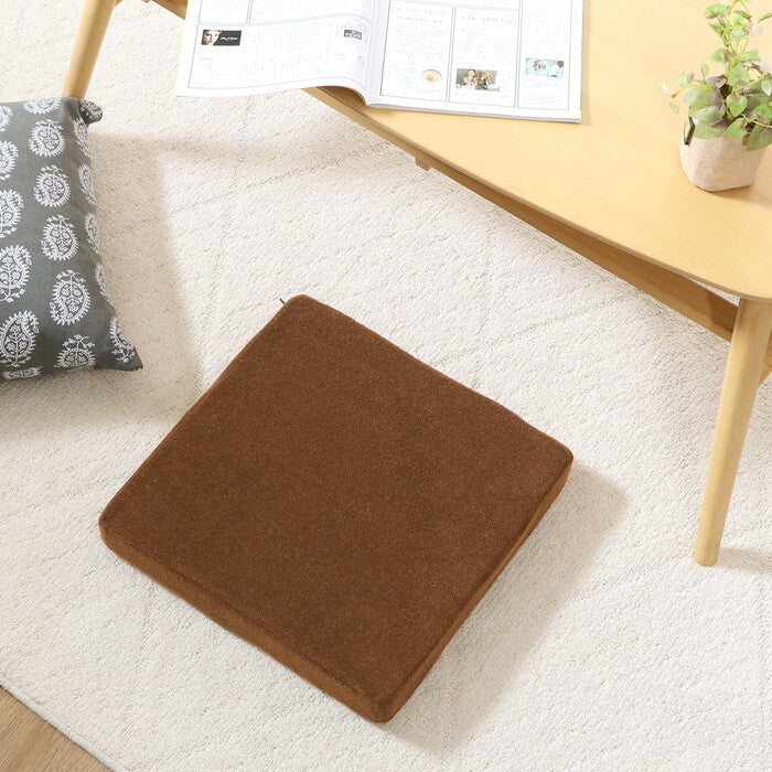 シートクッション Foamy 低反発 四角 スクエア BR 29509 ブラウン 完成品 W 0mm 0.345kg fj-39079の画像