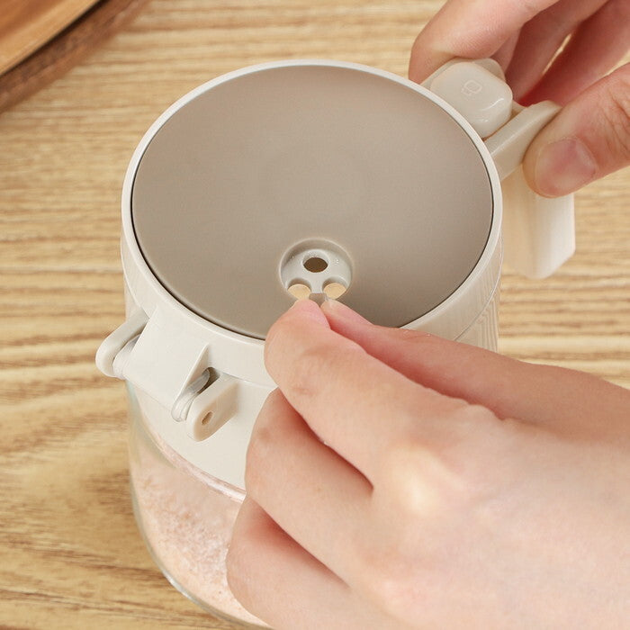 調味料入れ 2way 250ml グレージュ 完成品 W130×D80×H128mm 0.229kg fj-39263の画像