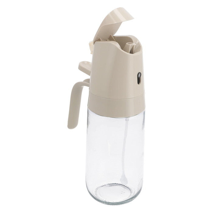 オイルディスペンサー 2way 500ml グレージュ 完成品 W80×D110×H225mm 0.29kg fj-39264の画像