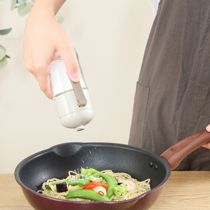 調味料入れ 片手でサッと 150ml グレージュ 完成品 W93×D64×H136mm 0.196kg fj-39266の画像