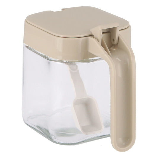 調味料入れ スプーンが埋もれない 240ml グレージュ 完成品 W105×D74×H97mm 0.228kg fj-39267の画像