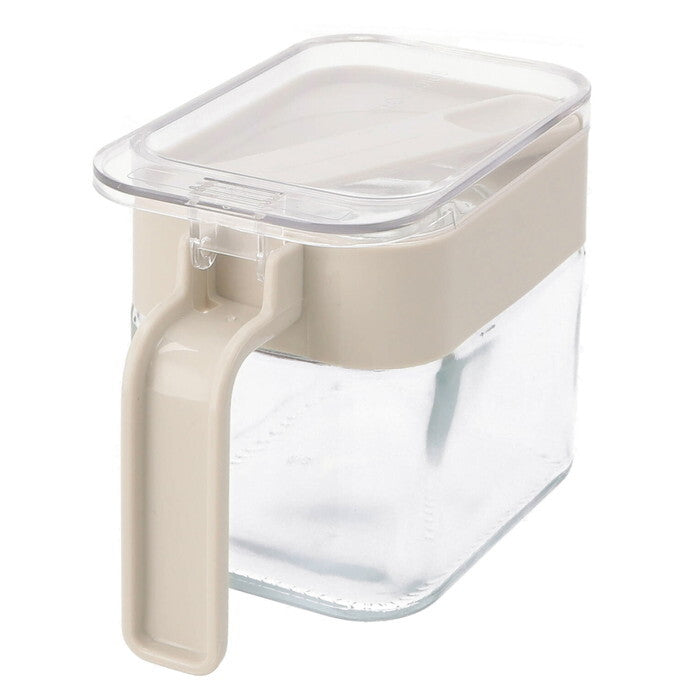 調味料入れ スプーンが置ける 250ml グレージュ 完成品 W131×D74×H92mm 0.31kg fj-39268の画像