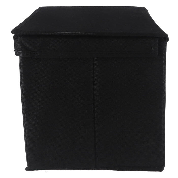 ボックス 蓋付不織布 インナー スタンダード BK ブラック 完成品 W380×D250×H250mm 0.6kg fj-39808の画像