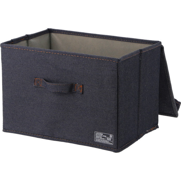 LB デニム調 インナーボックス 蓋付 ブルー 幅380×奥行260×高さ260 fj-39810の画像