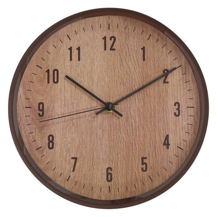 掛時計 掛け時計 ライフ φ25 BR ブラウン 幅250×奥行40×高さ250 fj-39870の画像