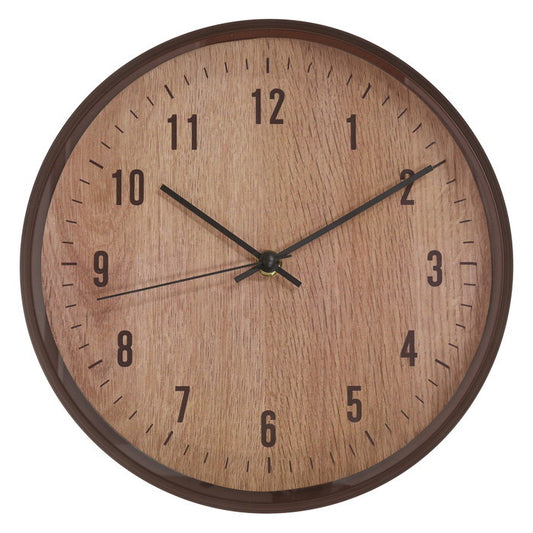 掛時計 掛け時計 ライフ φ25 BR ブラウン 幅250×奥行40×高さ250 fj-39870の画像