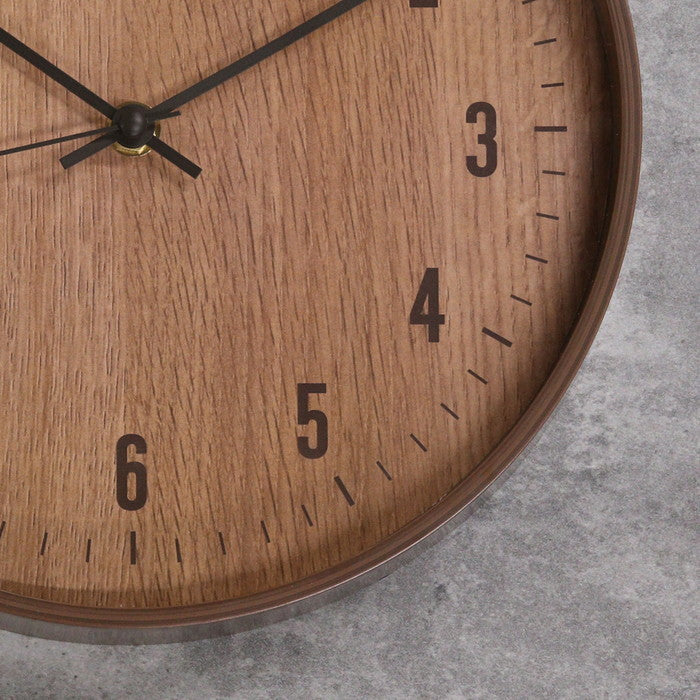 掛時計 掛け時計 ライフ φ25 BR ブラウン 幅250×奥行40×高さ250 fj-39870の画像